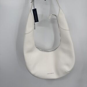French Connection Hobo Bag Womens One Size Warm White Layla Half Moon Shoulder